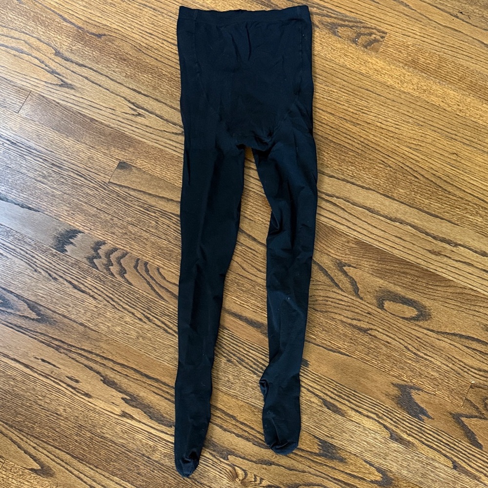 B11 Belly Bandit Women’s Small High Waist Black Leggings with Sock Enclosed End